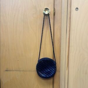 Elegant Navy Blue Round Women's Bag